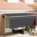 vidaXL Behúzható napellenző Krém 350 x 200 cm Pamut és Alumínium