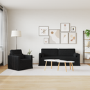 vidaXL Kanapé Szett 2 pcs Fekete 198 x 78 x 80 cm szövet