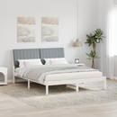 vidaXL Ágykeret fejtámlával Fehér 150 x 200 cm Tömör fenyőfa