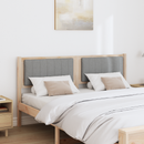 vidaXL Kárpitozott fejtámla fejtámlával Barna 150 cm Tömör fenyőfa