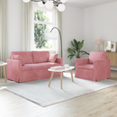 vidaXL Kanapé Szett 2 pcs Rózsaszín 158 x 78 x 80 cm Bársony