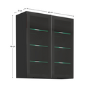 Felső szekrény, fekete, ARAKA/MENZO/SIBER 80 GS-90 2F