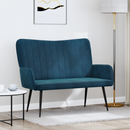 vidaXL Kétüléses Kanapé Kék 115 x 61 x 87 cm Bársony