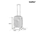 TraveLux Pro kézipoggyász keményfedeles levehető kerékkel 40x30x20 cm szürke