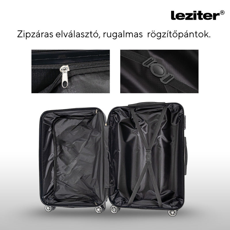 TraveLux Pro közepes bőrönd keményfedeles 42x65x24 cm sötét szürke