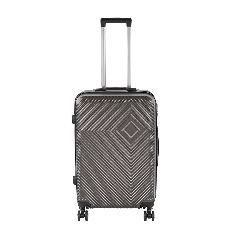 TraveLux Pro közepes bőrönd keményfedeles 42x65x24 cm sötét szürke