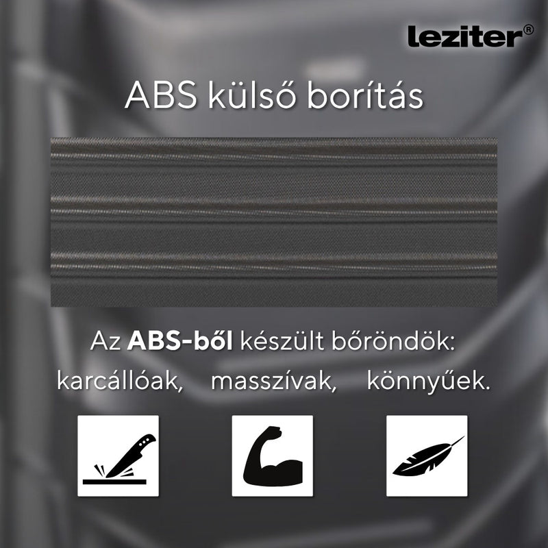 TraveLux Max kisméretű kézi bőrönd keményfedeles 28x36x16 cm fekete