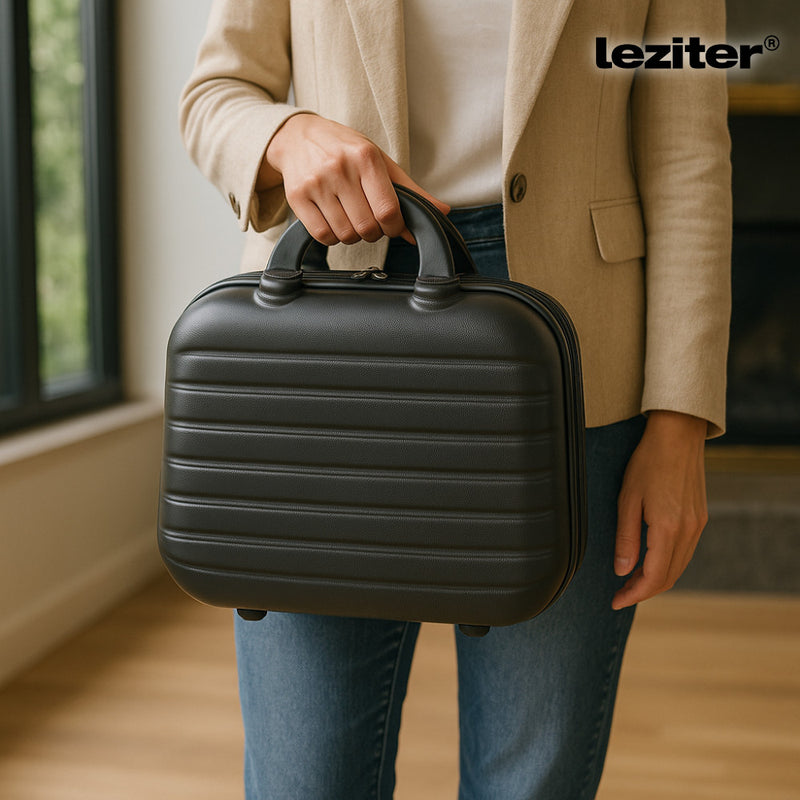 TraveLux Max kisméretű kézi bőrönd keményfedeles 30x16x24 cm fekete