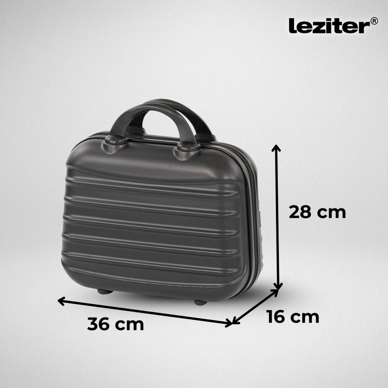 TraveLux Max kisméretű kézi bőrönd keményfedeles 28x36x16 cm fekete