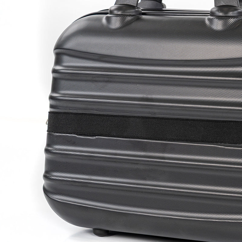 TraveLux Max kisméretű kézi bőrönd keményfedeles 28x36x16 cm fekete