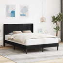 vidaXL Ágykeret fejtámlával Fekete 140 x 190 cm Bársony