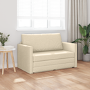 vidaXL Kanapéágy 110cm Krém szövet