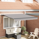 vidaXL Behúzható napellenző Világosszürke 300 x 250 cm