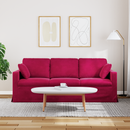 vidaXL Kanapé Bordó 198 x 78 x 80 cm Bársony