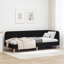 vidaXL Sarokágy keret Fekete 80 x 200 cm szövet