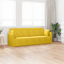 vidaXL Padlókanapé-ágy Sárga 213 x 70 x 77 cm Bársony