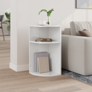 vidaXL Végasztal Magas Fényű Fehér 29,6 x 29,6 x 60 cm Faanyag