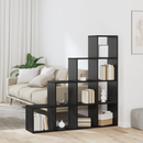 vidaXL Szobaelválasztó könyvespolc Fekete tölgy 131,5 x 29 x 131,5 cm