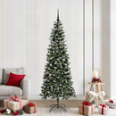 vidaXL Mű karácsonyfa 300 LED-del Zöld 210 cm PVC és Műanyag és Acél
