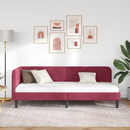 vidaXL Sarokágy keret Bordó 80 x 200 cm Bársony