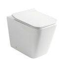 Eros ES QUADRO padlón álló WC - ülőkével komplett - perem nélküli öblítés - alsó / hátsó kifolyású