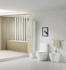 Eros ES OVAL monoblokk WC - perem nélküli - WC ülőkével komplett - mély öblítésű