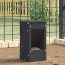 vidaXL Nyúl Etető Fekete 12,5 x 12,5 x 25 cm Hidegen Hengerelt Acél