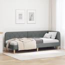 vidaXL Sarokágy keret Sötétszürke 80 x 200 cm szövet