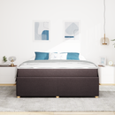 vidaXL Ágykeret matracmal Sötét Barna 180 x 200 cm szövet