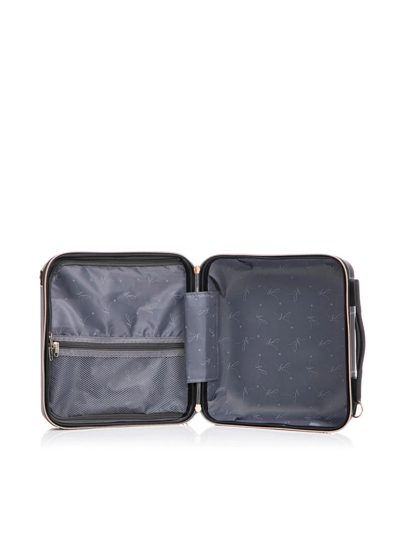 TraveLux Urban kisméretű kézi bőrönd keményfedeles 30x16x24 cm fekete