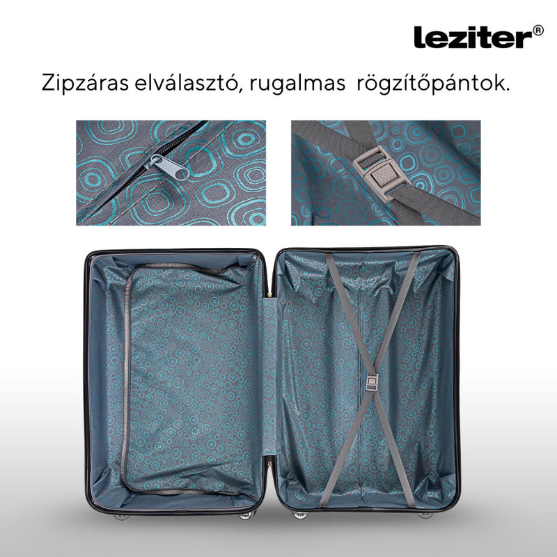 TraveLux Urban közepes bőrönd keményfedeles 68x45x25 cm fekete