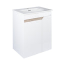 TMP VISION LONG 60 fali függesztett fürdőszobai bútor - SKY E-8099-60 porcelán mosdóval- 61 x 46 cm