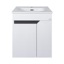 TMP VISION 50 fali függesztett fürdőszobai bútor - SKY 3 E-8099-50 porcelán mosdóval - 51 x 40 cm