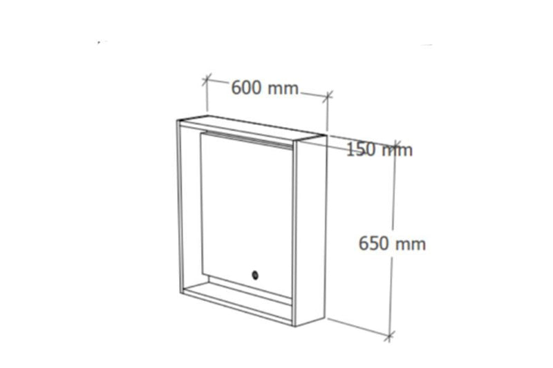 TMP NORD CRAFT tükrös szekrény LED világítással 60 x 65 cm