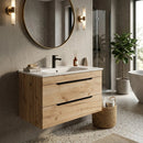 TMP VOX 80 GOLD CRAFT - fali fürdőszobabútor - NewArc 504080 porcelán mosdóval - 80 x 45 x 46 cm