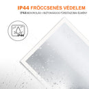 Viva AURA fürdőszoba tükör - érintőkapcsolós - páramenetesítős - órával - LED - FEKVŐ - 80 x 60 cm