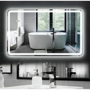 Viva AURA fürdőszoba tükör - érintőkapcsolós - páramenetesítős - órával - LED - FEKVŐ - 100 x 70 cm