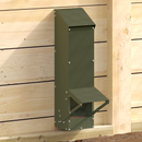 vidaXL Csirke etető Olajzöld 13 x 12 x 51 cm Hidegen Hengerelt Acél
