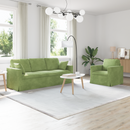 vidaXL Kanapé Szett 2 pcs Világos zöld 198 x 78 x 80 cm Bársony