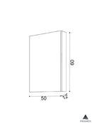 PIRAMIDA KARMA L fürdőszobai tükör - 50 x 60 x 12 cm