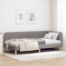 vidaXL Sarokágy keret Tópszínű 90 x 190 cm szövet