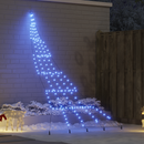 vidaXL LED Karácsonyfák talajráccsal 168 LED-del Kék 306 cm Fém