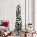 vidaXL Mű karácsonyfa 300 LED-del Zöld 210 cm PVC és Műanyag és Acél