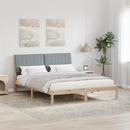 vidaXL Ágykeret fejtámlával Barna 160 x 200 cm Tömör fenyőfa