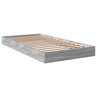 vidaXL sonoma tölgyszínű szerelt fa ágykeret 100 x 200 cm