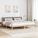 vidaXL Ágykeret fejtámlával Barna és taupe 200 x 200 cm Tömör fenyőfa
