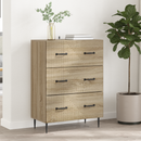 vidaXL Fiókos szekrény Sonoma Tölgy 66 x 34,5 x 89,5 cm Szerelt Fa
