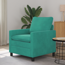 vidaXL Kanapé Türkiz 76 x 81 x 87,5 cm Bársony
