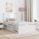 vidaXL Ágykeret fejtámlával Fehér 100 x 200 cm Tömör fenyőfa