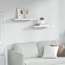 vidaXL Falpolc tárolóval 2 pcs Fehér márvány 60 x 23,5 x 4 cm Faanyag